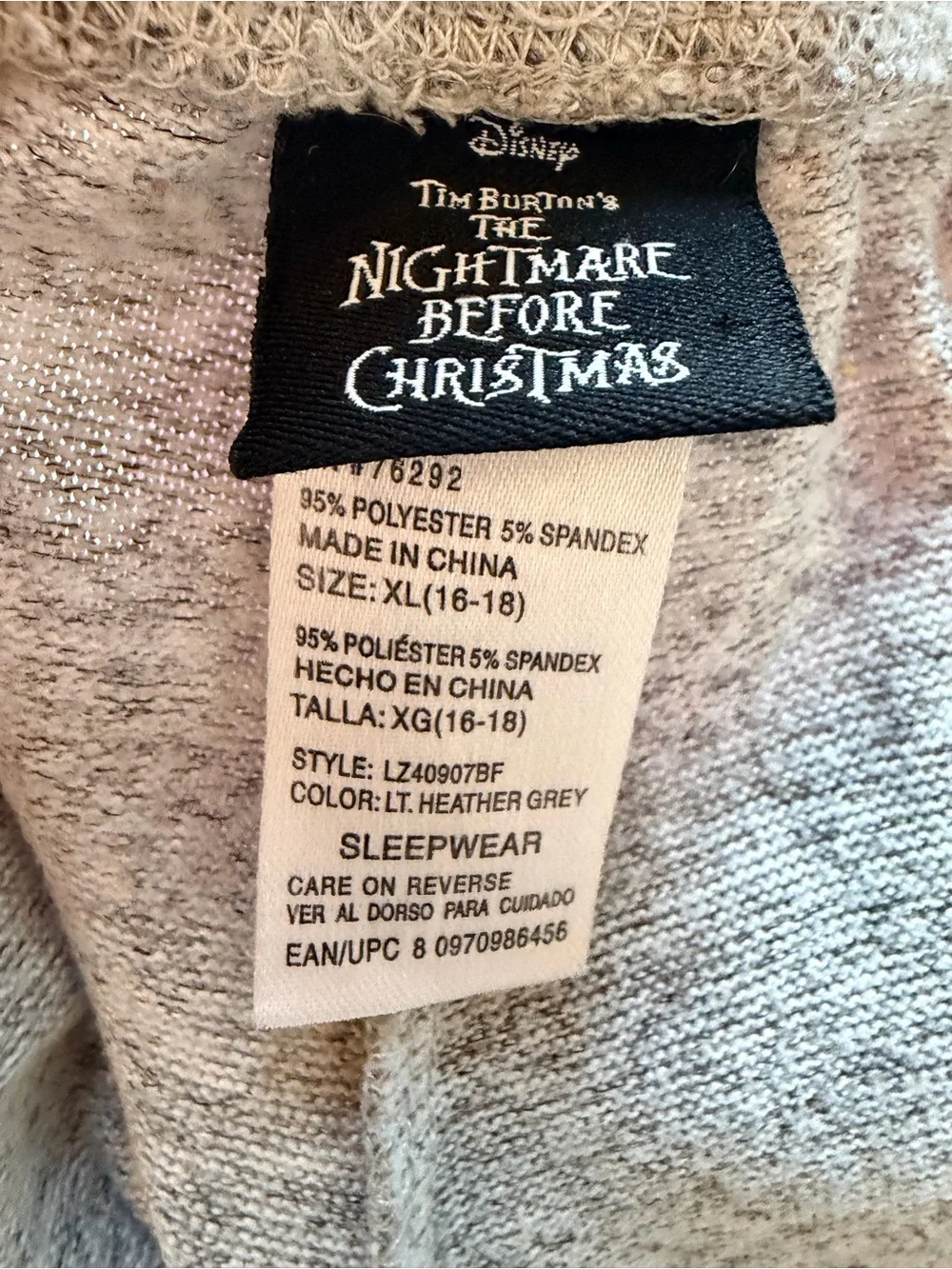Disney Nightmare Before Christmas Pajama Set XL - Picture 4 of 5